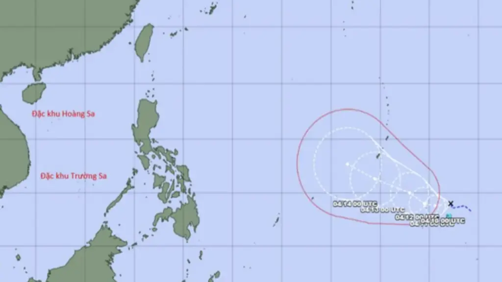 Áp thấp nhiệt đới khả năng mạnh lên thành bão ở tây bắc Thái Bình Dương
