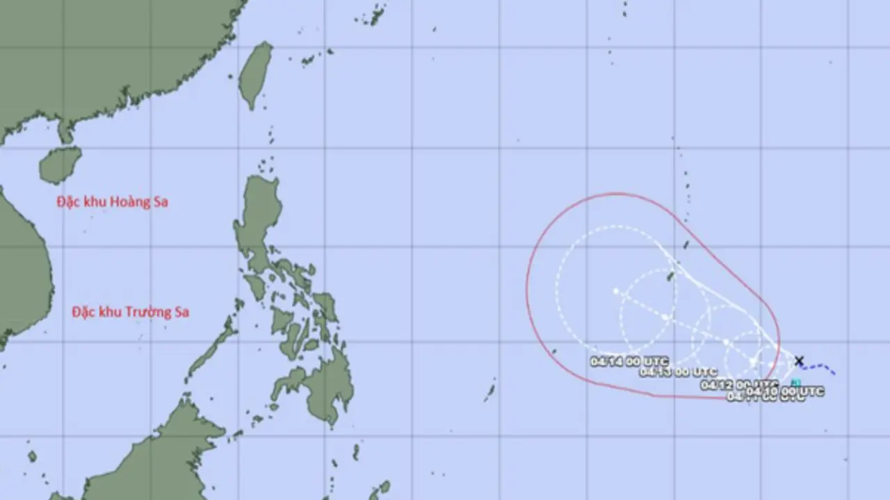 Áp thấp nhiệt đới khả năng mạnh lên thành bão ở tây bắc Thái Bình Dương