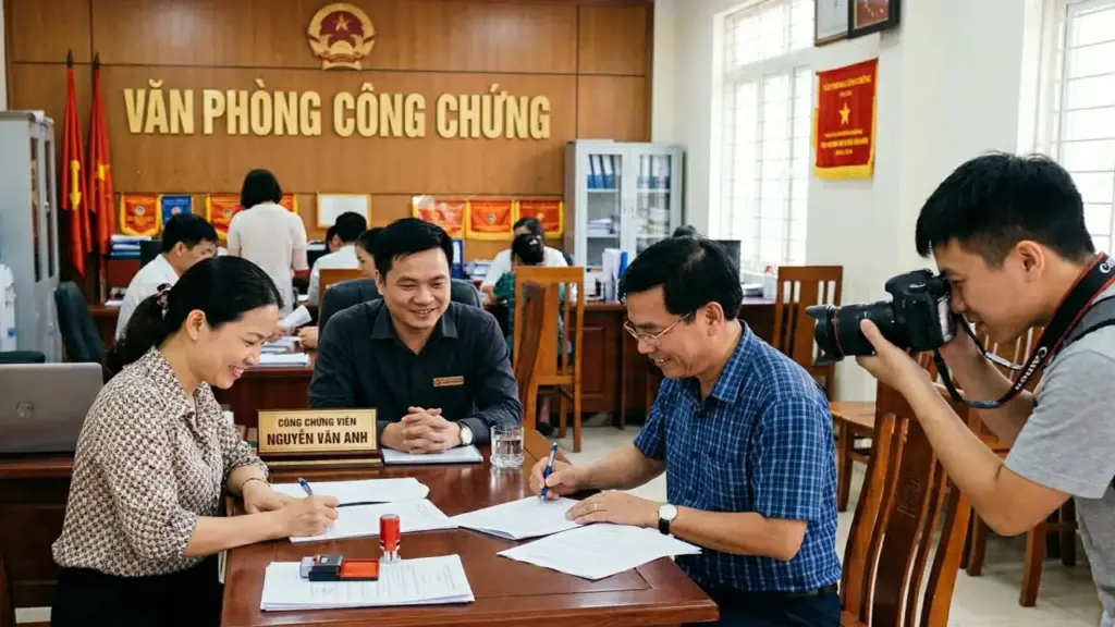 Công chứng viên không chụp ảnh cùng khách hàng sẽ bị phạt 7-10 triệu đồng