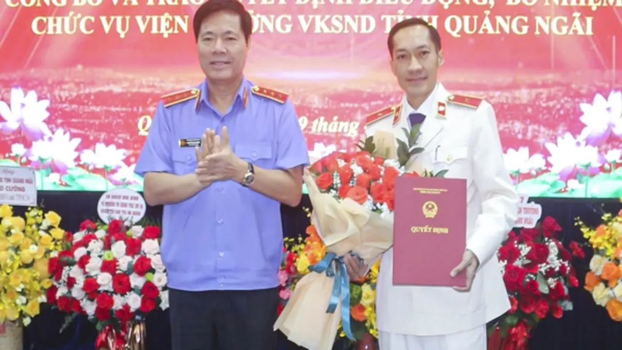 Ông Nguyễn Cao Cường giữ chức Viện trưởng Viện KSND tỉnh Quảng Ngãi